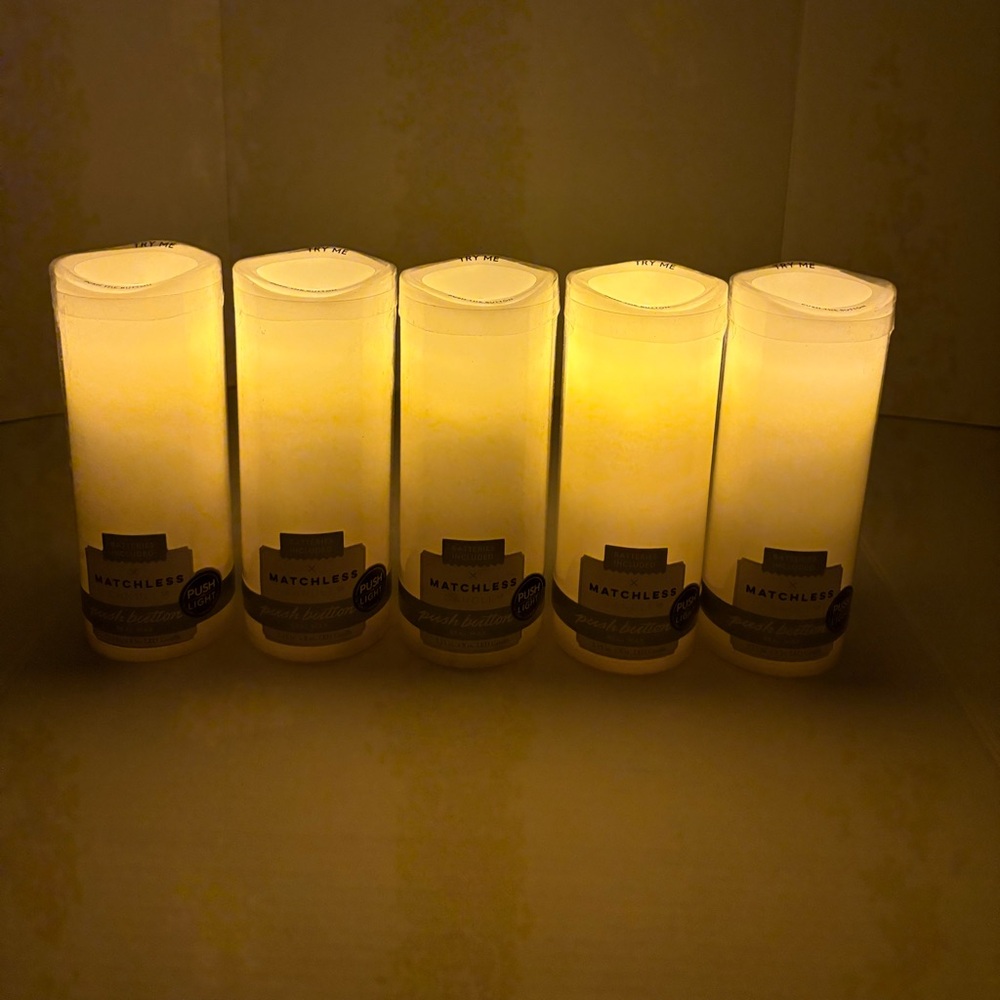 Matchless Candle Co. Vanilla Honey Off-white Flameless Electric Candle SET OF 5